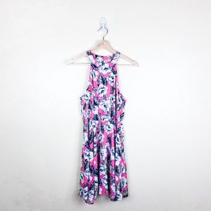 Hollister Pink Floral Halter Midi Dress